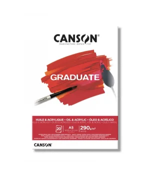 Canson Graduate Yağlı Boya ve Akrilik Boya Defteri Blok 290 gr. A5 20 yaprak