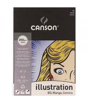 Canson Illustration Manga Marker Çizim Defteri A3 250 gr. 12 Sayfa