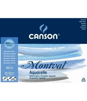 Canson Montval Maxi Pack Sulu Boya Defteri Blok 200 gr. 24x32 cm. 40 yaprak