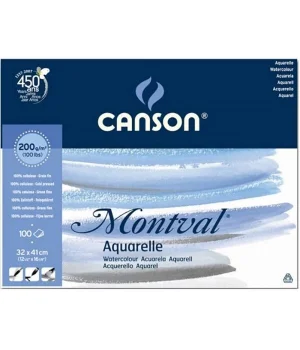 Canson Montval Maxi Pack Sulu Boya Defteri Blok 200 gr. 32x41 cm. 100 yaprak