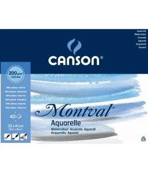Canson Montval Maxi Pack Sulu Boya Defteri Blok 200 gr. 32x41 cm. 40 yaprak