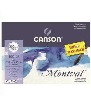 Canson Montval Maxi Pack Sulu Boya Defteri Blok 300 gr. 29x42 cm. 100 yaprak
