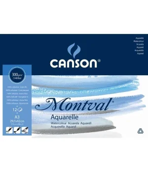 Canson Montval Sulu Boya Defteri Blok 300 gr. A3 12 yaprak