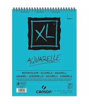 Canson XL Aquarelle Spiralli Sulu Boya Defteri Blok 300 gr. A3 30 Sayfa