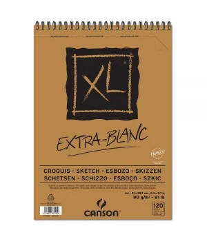 Canson XL Ekstra Beyaz Eskiz Çizim Defteri 90 gr. A4 120 Sayfa