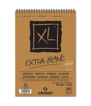 Canson XL Ekstra Beyaz Eskiz Çizim Defteri 90 gr. A5 60 Sayfa