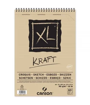 Canson XL Kraft Eskiz Çizim Defteri 90 gr. A4 40 Sayfa