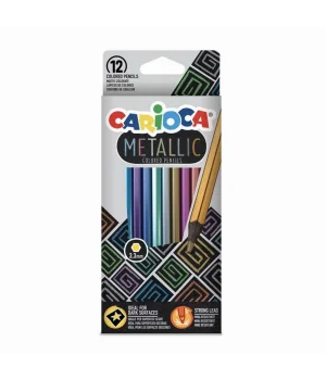 Carioca 12 Renk Metalik Kuru Boya Seti