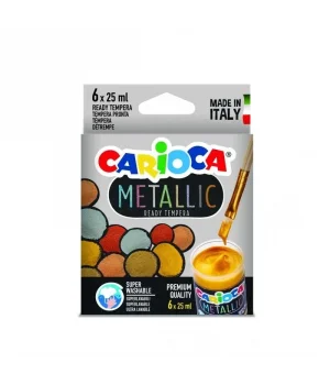 Carioca 6 Renk Metalik Tempera Yıkanabilir Sulu Boya