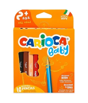 Carioca Baby Jumbo Üçgen Kuru Boya Kalemi 10'lu