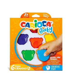 Carioca Baby Teddy Crayons 6'lı