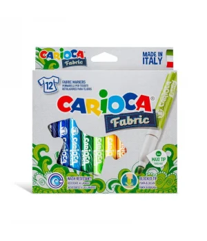 Carioca Fabric Keçeli Kumaş Tekstil Boyama Kalemi 12 Renk