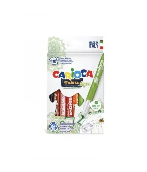 Carioca Fabric Liner Keçeli Kumaş Tekstil Boyama Kalemi 10 Renk
