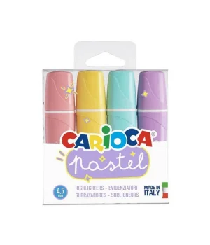 Carioca Highlighter İşaretleme Kalemi Seti 4 Renk Pastel Renkler