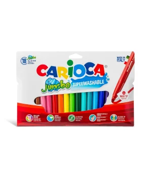 Carioca Jumbo Süper Yıkanabilir Kalın Keçeli Boya 18 Renk