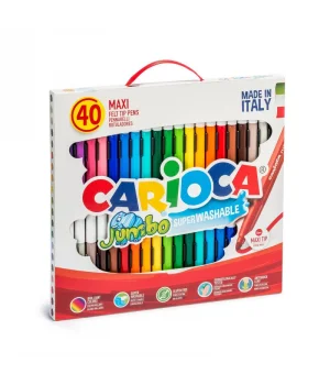 Carioca Jumbo Süper Yıkanabilir Kalın Keçeli Boya 40 Renk