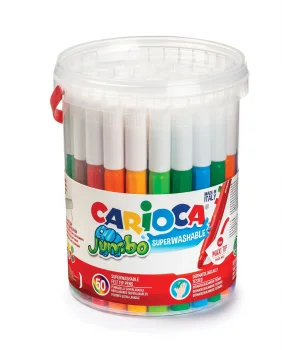 Carioca Jumbo Süper Yıkanabilir Kalın Keçeli Boya 50li Kova