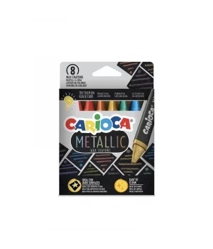 Carioca Metalik Wax Crayons Maxi Yıkanabilir Mum Boya 8 Renk