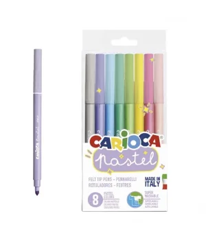Carioca Pastel Süper Yıkanabilir Keçeli Boya Kalemi 8'li