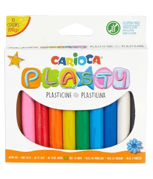 Carioca Plasty Kurumayan Oyun Hamuru 10 Renk 200 Gr. 42173