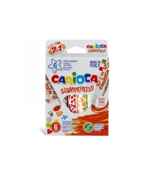Carioca Stamperello Mühürlü Keçeli Boya Kalemi 6 Renk