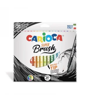 Carioca Super Brush Fırça Uçlu Keçeli Boya Kalemi 20 Renk