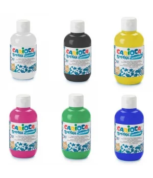 Carioca Tempera Yıkanabilir Poster Boya 250 ml. x 6 Renk Set