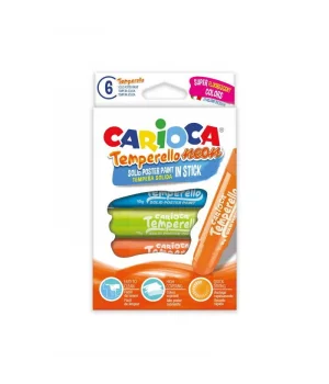 Carioca Temperello Stick Poster Boyama Kalemi Fosforlu 6 Renk