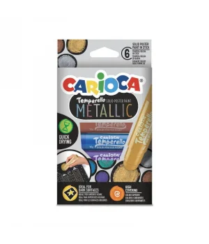 Carioca Temperello Stick Poster Boyama Kalemi Metalik 6 Renk