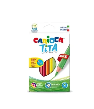Carioca Tita Altıgen Jumbo Kuru Boya Kalemi 12’li 42789