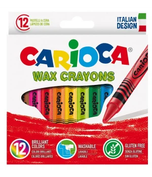 Carioca Wax Crayons Yıkanabilir Mum Boya 12 Renk