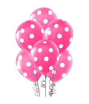 Çepeçevre Beyaz Puantiyeli Açık Pembe Balon 12