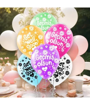 Çepeçevre Geçmiş Olsun Baskılı Balon 12