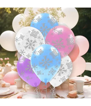 Çepeçevre Snowflakes Baskılı Balon 12