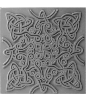 Cernit Texture Plate Silikon Polimer Kil Desen ve Doku Kalıbı 9x9 cm. CELTIC KNOT