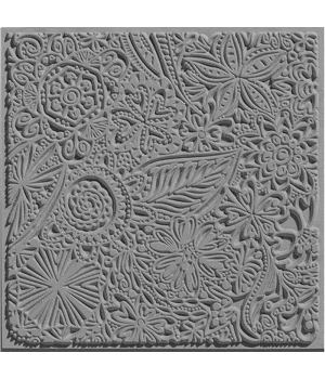 Cernit Texture Plate Silikon Polimer Kil Desen ve Doku Kalıbı 9x9 cm. FLOWERS
