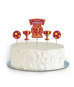 Champion Sarı Kırmızı Cupcake Süsü