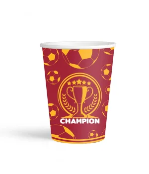 Champion Sarı Kırmızı Karton Bardak 8oz