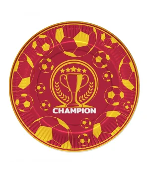 Champion Sarı Kırmızı Karton Tabak