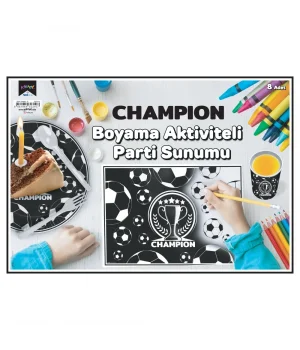Champion Siyah Beyaz Boyama Aktiviteli Parti Sunumu