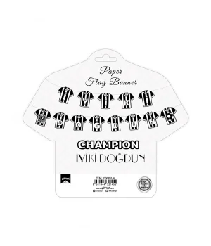 Champion Siyah Beyaz İyi ki Doğdun Harf Afiş