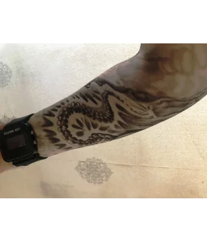 Çift Kol Giyilebilir Dövme Sarmal Desenler Tattoo Sleeve