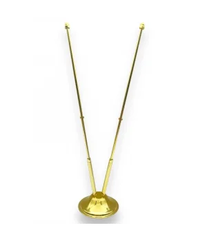 Çiftli (2li) Gold Masa Bayrak Direği