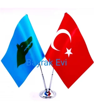 Çiftli Göktürk Masa Bayrağı