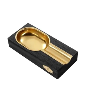 Cigarloong Ahşap Puro Küllüğü Tekli Siyah Gold