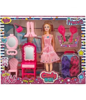 Cindy Doll Bebekli Güzellik Seti ve Bavul 02454