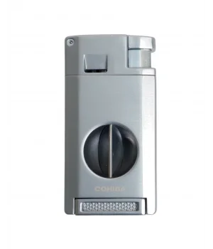 Cohiba Gümüş V Cut Çift Torch Puro Çakmak CCM0873 - Parmida
