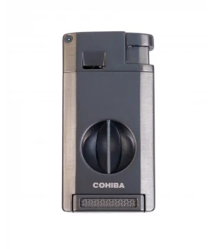 Cohiba Gunmetal V Cut Çift Torch Puro Çakmak CCM0871 - Parmida