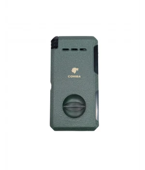 Cohiba V-Cut Makaslı Puro Çakmak Yeşil CCM0673 - Parmida