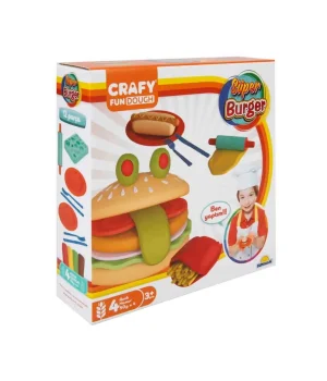 Crafy Süper Burger Oyun Hamuru Seti 200 gr. 12 Parça
